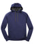 Sport-Tek ST250 Mens Tech Moisture Wicking Fleece Hooded Sweatshirt Hoodie w/ Pouch Pocket True Navy Blue Flat Front