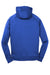 Sport-Tek ST250 Mens Tech Moisture Wicking Fleece Hooded Sweatshirt Hoodie w/ Pouch Pocket True Royal Blue Flat Back
