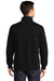 Sport-Tek ST253/TST253 Mens Shrink Resistant Fleece 1/4 Zip Sweatshirt Black Model Back