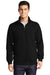 Sport-Tek ST253/TST253 Mens Shrink Resistant Fleece 1/4 Zip Sweatshirt Black Model Front