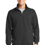 Sport-Tek Mens Shrink Resistant Fleece 1/4 Zip Sweatshirt - Heather Graphite Grey