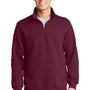 Sport-Tek Mens Shrink Resistant Fleece 1/4 Zip Sweatshirt - Maroon