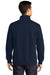 Sport-Tek ST253/TST253 Mens Shrink Resistant Fleece 1/4 Zip Sweatshirt True Navy Blue Model Back