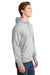 Sport-Tek ST254/TST254 Mens Shrink Resistant Fleece Hooded Sweatshirt Hoodie w/ Pouch Pocket Heather Grey Model Side
