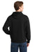 Sport-Tek ST254/TST254 Mens Shrink Resistant Fleece Hooded Sweatshirt Hoodie w/ Pouch Pocket Black Model Back