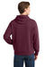 Sport-Tek ST254/TST254 Mens Shrink Resistant Fleece Hooded Sweatshirt Hoodie w/ Pouch Pocket Maroon Model Back