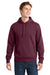 Sport-Tek ST254/TST254 Mens Shrink Resistant Fleece Hooded Sweatshirt Hoodie w/ Pouch Pocket Maroon Model Front