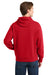 Sport-Tek ST254/TST254 Mens Shrink Resistant Fleece Hooded Sweatshirt Hoodie w/ Pouch Pocket True Red Model Back