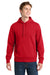 Sport-Tek ST254/TST254 Mens Shrink Resistant Fleece Hooded Sweatshirt Hoodie w/ Pouch Pocket True Red Model Front