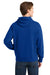 Sport-Tek ST254/TST254 Mens Shrink Resistant Fleece Hooded Sweatshirt Hoodie w/ Pouch Pocket True Royal Blue Model Back