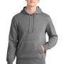Sport-Tek Mens Shrink Resistant Fleece Hooded Sweatshirt Hoodie w/ Pouch Pocket - Heather Vintage Grey