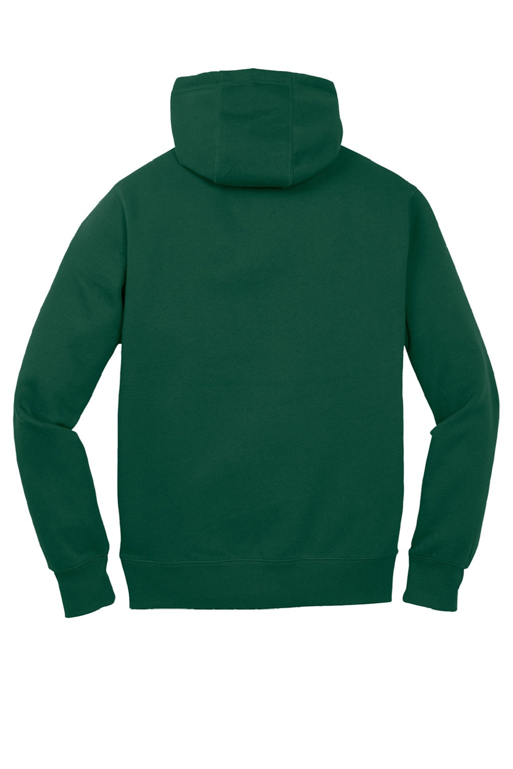 Sport-Tek ST254/TST254 Mens Shrink Resistant Fleece Hooded Sweatshirt Hoodie w/ Pouch Pocket Forest Green Flat Back