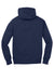 Sport-Tek ST254/TST254 Mens Shrink Resistant Fleece Hooded Sweatshirt Hoodie w/ Pouch Pocket True Navy Blue Flat Back