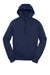Sport-Tek ST254/TST254 Mens Shrink Resistant Fleece Hooded Sweatshirt Hoodie w/ Pouch Pocket True Navy Blue Flat Front