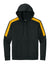 Sport-Tek ST255 Mens Sport-Wick Moisture Wicking United Fleece Hooded Sweatshirt Hoodie w/ Pouch Pocket Black/Gold Flat Front