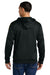 Sport-Tek ST255 Mens Sport-Wick Moisture Wicking United Fleece Hooded Sweatshirt Hoodie w/ Pouch Pocket Black/Gold Model Back