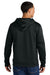 Sport-Tek ST255 Mens Sport-Wick Moisture Wicking United Fleece Hooded Sweatshirt Hoodie w/ Pouch Pocket Black/White Model Back