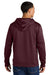 Sport-Tek ST255 Mens Sport-Wick Moisture Wicking United Fleece Hooded Sweatshirt Hoodie w/ Pouch Pocket Maroon/White Model Back