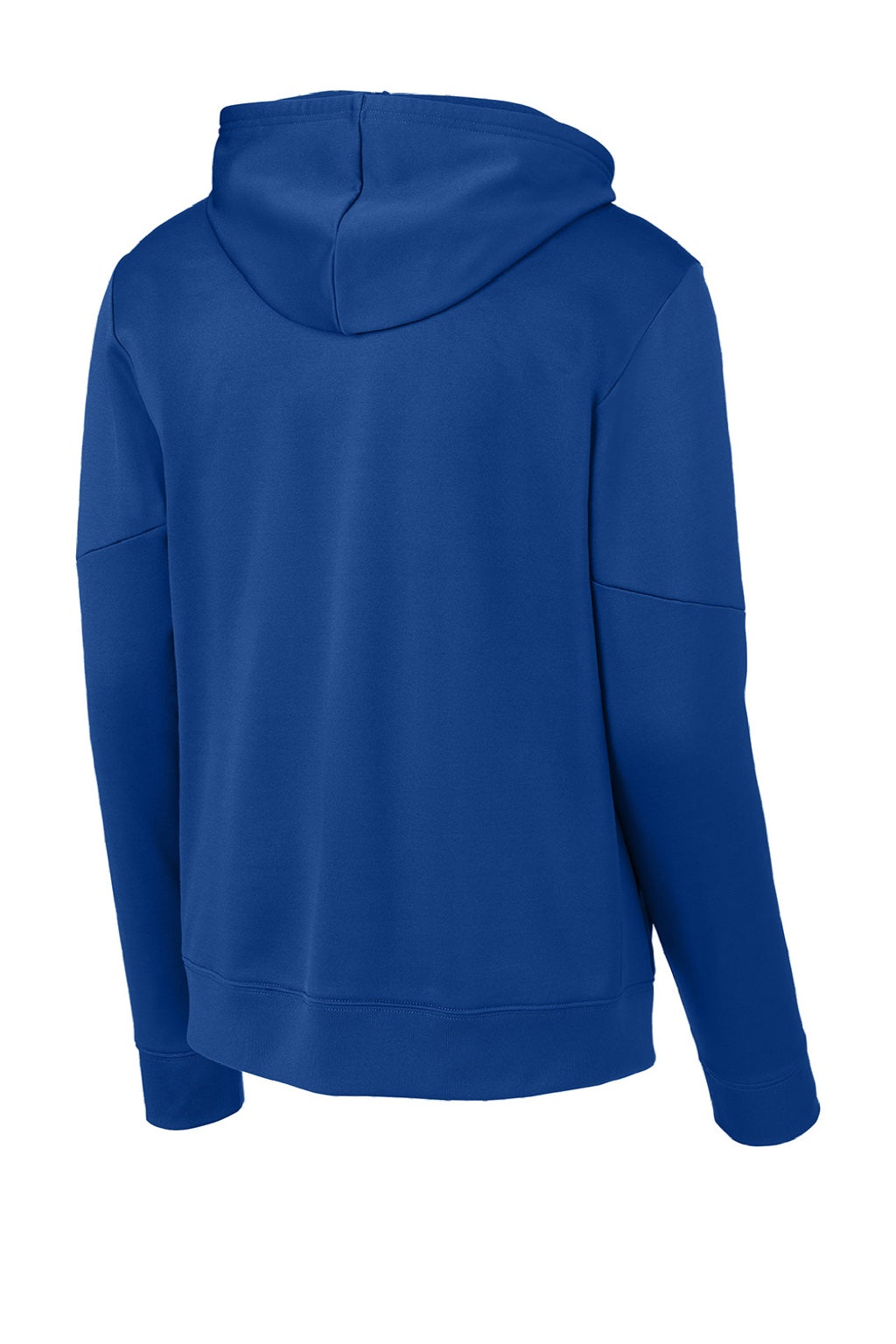 Sport-Tek ST255 Mens Sport-Wick Moisture Wicking United Fleece Hooded Sweatshirt Hoodie w/ Pouch Pocket True Royal Blue/White Flat Back