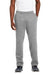 Sport-Tek ST257 Mens Open Bottom Sweatpants w/ Pockets Heather Vintage Grey Model Front