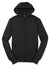 Sport-Tek ST258 Mens Fleece Full Zip Hooded Sweatshirt Hoodie w/ Pouch Pocket Black Flat Front