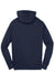 Sport-Tek ST258 Mens Fleece Full Zip Hooded Sweatshirt Hoodie w/ Pouch Pocket True Navy Blue Flat Back