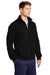 Sport-Tek ST259 Mens Shrink Resistant Fleece Full Zip Sweatshirt w/ Pockets Black Model 3q