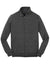 Sport-Tek ST259 Mens Shrink Resistant Fleece Full Zip Sweatshirt w/ Pockets Heather Graphite Grey Flat Front