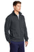 Sport-Tek ST259 Mens Shrink Resistant Fleece Full Zip Sweatshirt w/ Pockets Heather Graphite Grey Model 3q