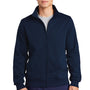 Sport-Tek Mens Shrink Resistant Fleece Full Zip Sweatshirt w/ Pockets - True Navy Blue