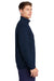 Sport-Tek ST259 Mens Shrink Resistant Fleece Full Zip Sweatshirt w/ Pockets True Navy Blue Model Side
