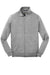 Sport-Tek ST259 Mens Shrink Resistant Fleece Full Zip Sweatshirt w/ Pockets Heather Vintage Grey Flat Front