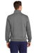 Sport-Tek ST259 Mens Shrink Resistant Fleece Full Zip Sweatshirt w/ Pockets Heather Vintage Grey Model Back