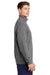 Sport-Tek ST259 Mens Shrink Resistant Fleece Full Zip Sweatshirt w/ Pockets Heather Vintage Grey Model Side