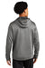 Sport-Tek ST264 Mens Heather Sport-Wick Moisture Wicking Fleece Hooded Sweatshirt Hoodie w/ Pouch Pocket Heather Black Model Back