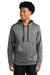 Sport-Tek ST264 Mens Heather Sport-Wick Moisture Wicking Fleece Hooded Sweatshirt Hoodie w/ Pouch Pocket Heather Black Model Front