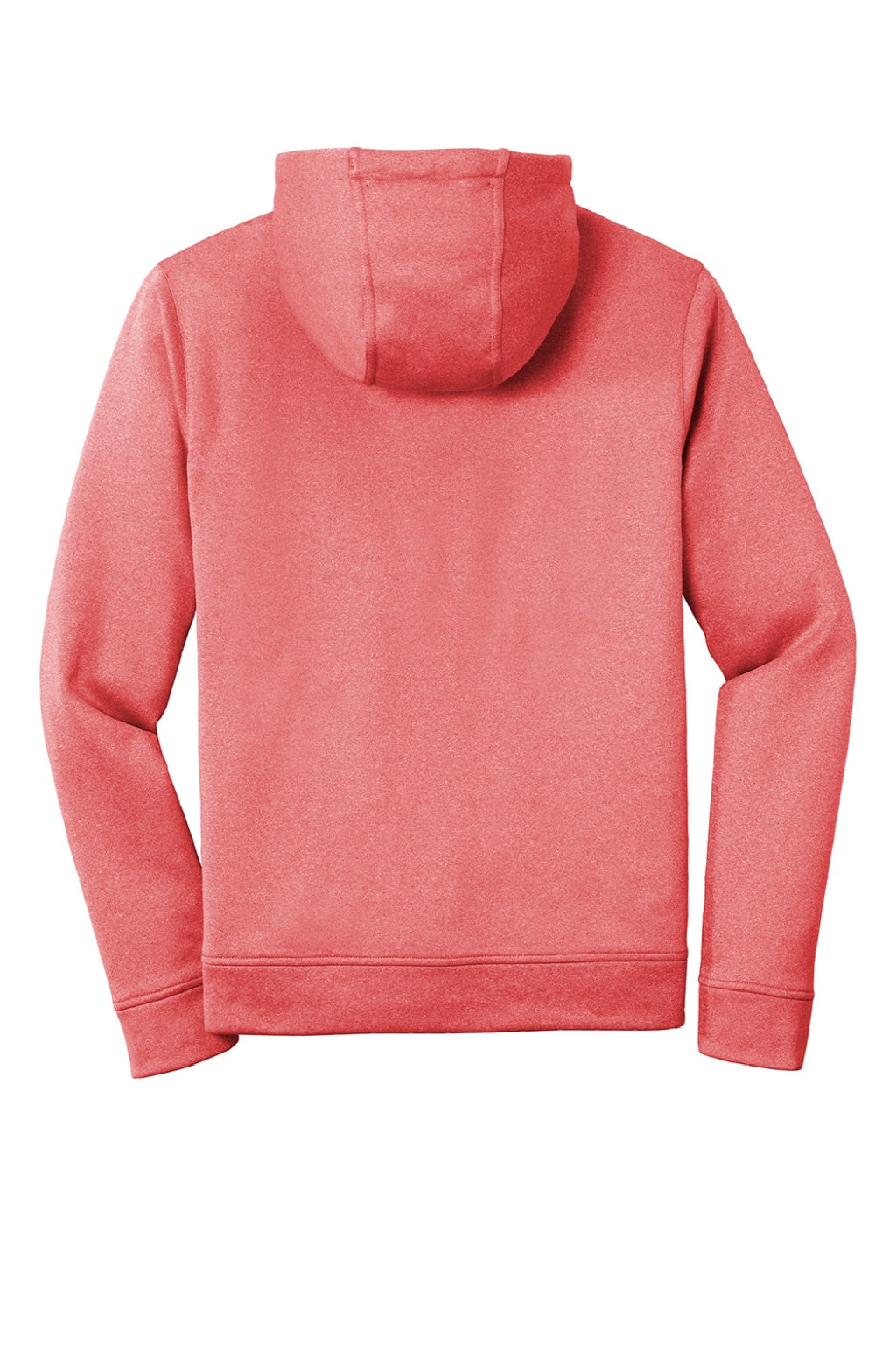 Sport-Tek ST264 Mens Heather Sport-Wick Moisture Wicking Fleece Hooded Sweatshirt Hoodie w/ Pouch Pocket Heather Deep Red Flat Back