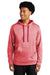 Sport-Tek ST264 Mens Heather Sport-Wick Moisture Wicking Fleece Hooded Sweatshirt Hoodie w/ Pouch Pocket Heather Deep Red Model Front