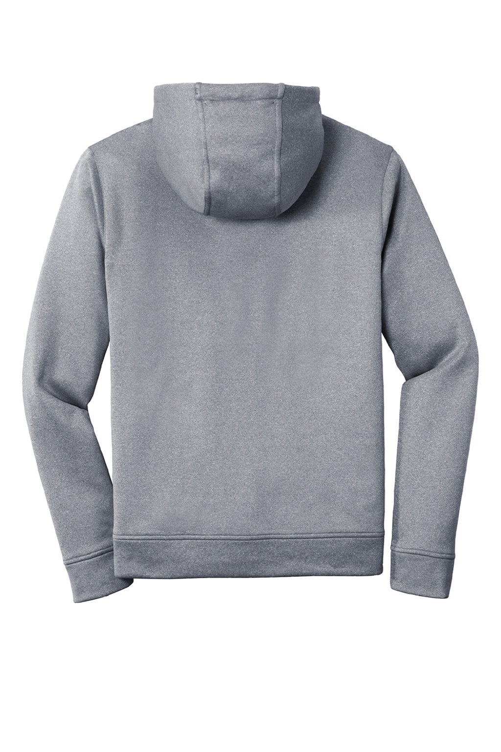 Sport-Tek ST264 Mens Heather Sport-Wick Moisture Wicking Fleece Hooded Sweatshirt Hoodie w/ Pouch Pocket Heather True Navy Blue Flat Back