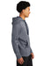 Sport-Tek ST264 Mens Heather Sport-Wick Moisture Wicking Fleece Hooded Sweatshirt Hoodie w/ Pouch Pocket Heather True Navy Blue Model Side