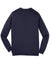 Sport-Tek ST266 Mens Shrink Resistant Fleece Crewneck Sweatshirt True Navy Blue Flat Back