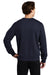 Sport-Tek ST266 Mens Shrink Resistant Fleece Crewneck Sweatshirt True Navy Blue Model Back