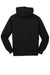 Sport-Tek ST271 Mens Lace Up Fleece Hooded Sweatshirt Hoodie w/ Pouch Pocket Black Flat Back
