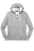 Sport-Tek ST271 Mens Lace Up Fleece Hooded Sweatshirt Hoodie w/ Pouch Pocket Heather Grey Flat Front
