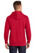 Sport-Tek ST271 Mens Lace Up Fleece Hooded Sweatshirt Hoodie w/ Pouch Pocket Deep Red Model Back