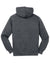 Sport-Tek ST271 Mens Lace Up Fleece Hooded Sweatshirt Hoodie w/ Pouch Pocket Heather Graphite Grey Flat Back