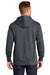 Sport-Tek ST271 Mens Lace Up Fleece Hooded Sweatshirt Hoodie w/ Pouch Pocket Heather Graphite Grey Model Back