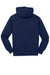 Sport-Tek ST271 Mens Lace Up Fleece Hooded Sweatshirt Hoodie w/ Pouch Pocket True Navy Blue Flat Back