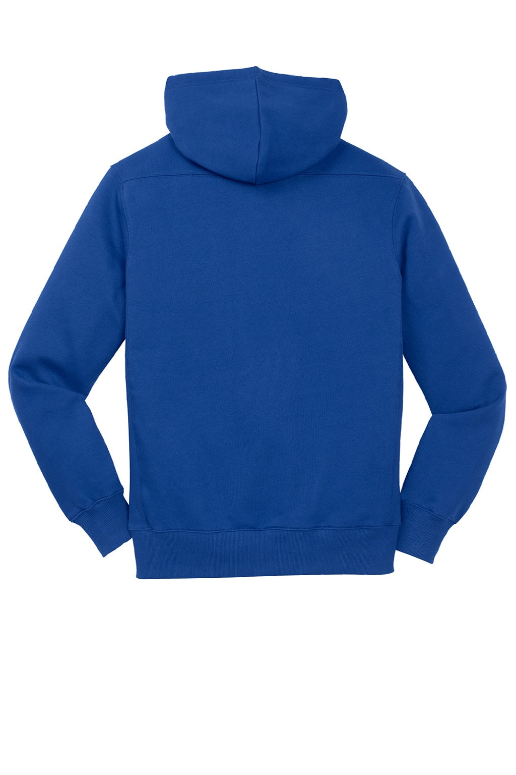 Sport-Tek ST271 Mens Lace Up Fleece Hooded Sweatshirt Hoodie w/ Pouch Pocket True Royal Blue Flat Back