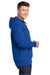 Sport-Tek ST271 Mens Lace Up Fleece Hooded Sweatshirt Hoodie w/ Pouch Pocket True Royal Blue Model Side